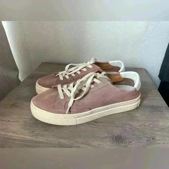 Soludos Women’s Ibiza Platform Suede Sneakers Mauve‎ Neutral Comfort Size 10 - Picture 2 of 7